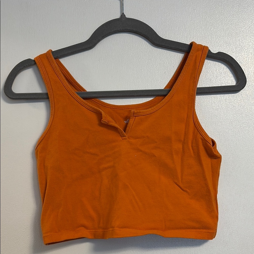 Orange Sleeveless Crop Top